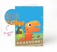Personalised DD Greeting Card Roarsome 12.6 x 17.7cm